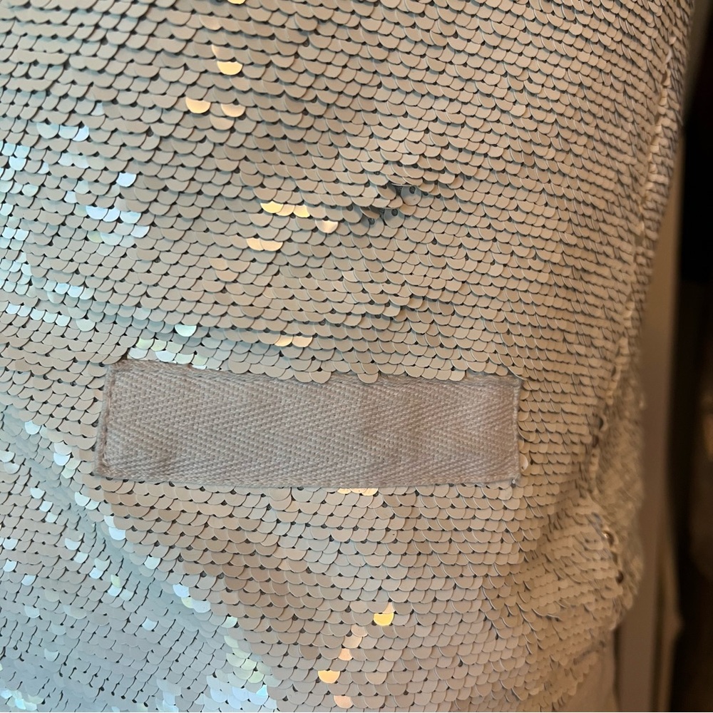 IIJIN White Silver Sequin Sequined Jacket Small - Picture 11 of 11